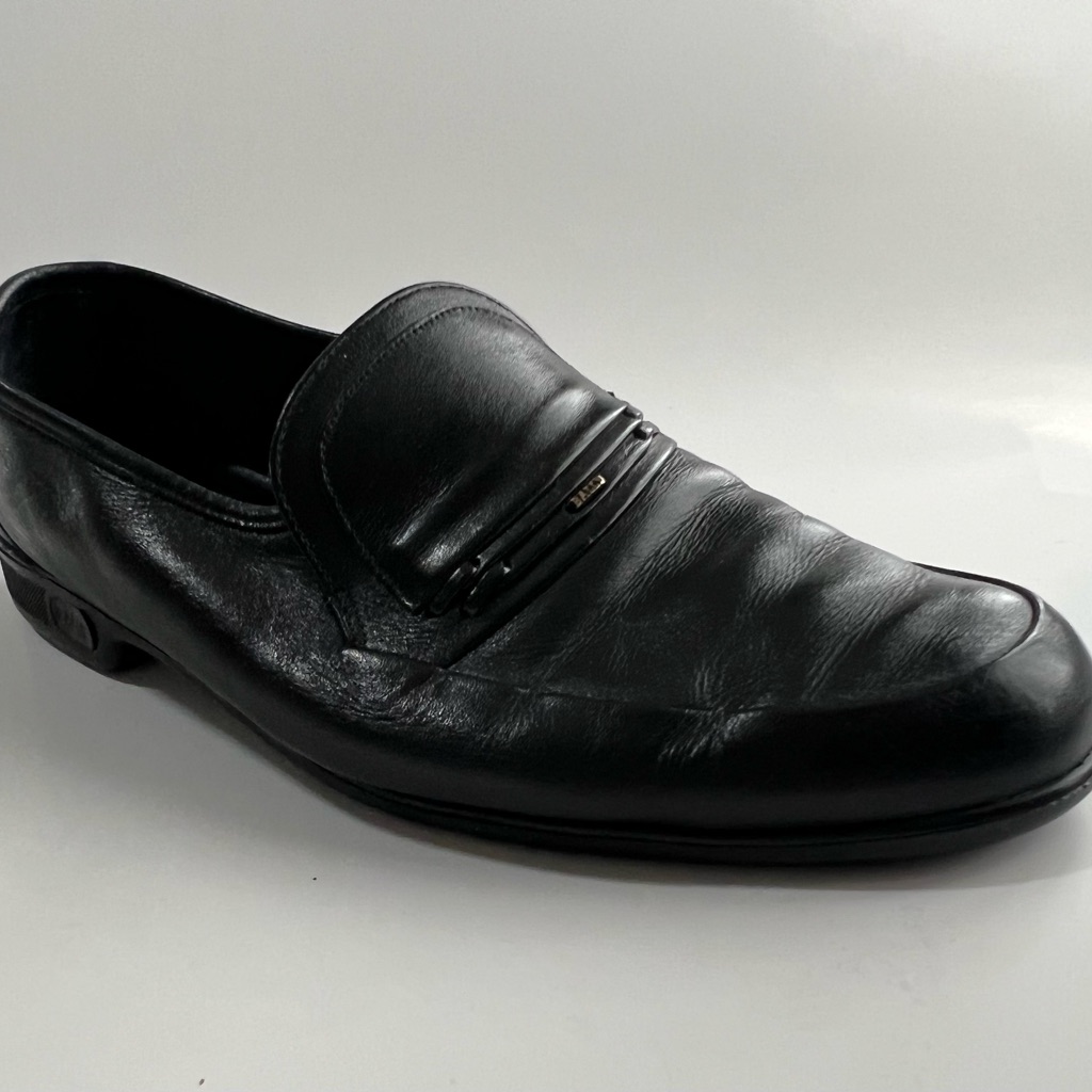 Bally Watson 627582 Men's Black Penny Loafer Shoes Made In Switzerland Size 7.5